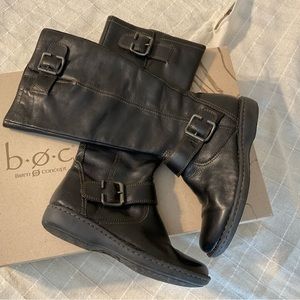 b.o.c. Martina Black Leather Tall Boot 7 (38)